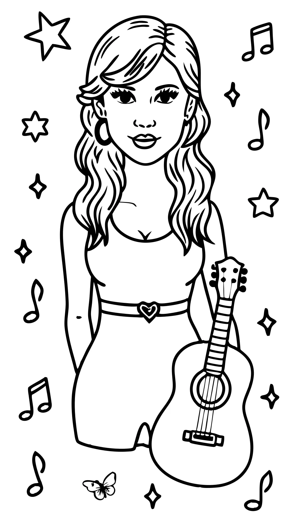 coloriages imprimables de Taylor Swift